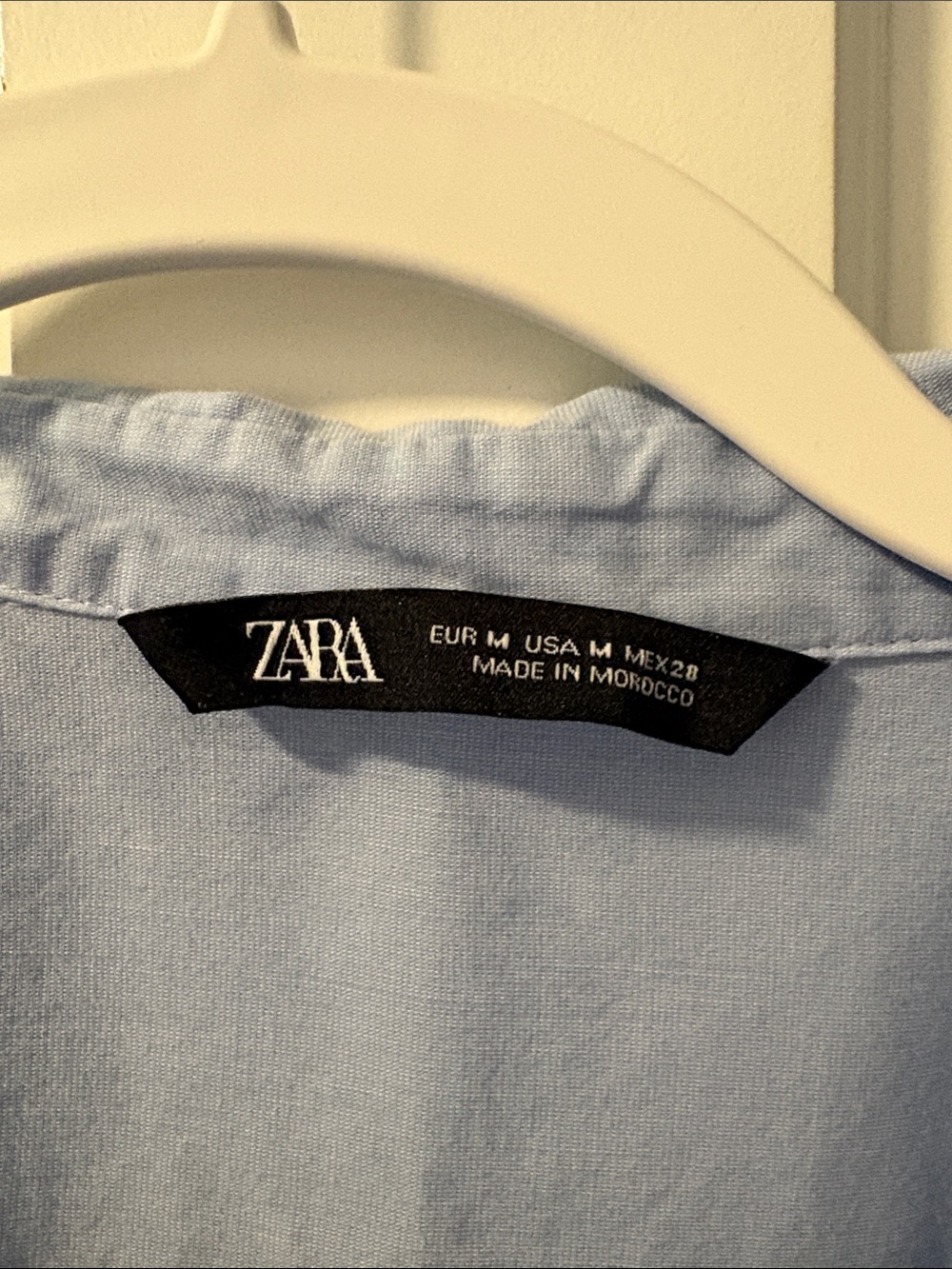 Zara Light Blue Button-Front Midi Dress - Picture 3 of 4